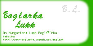 boglarka lupp business card
